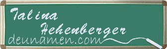 Talina Hehenberger Visitenkarte